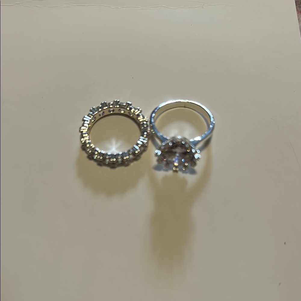 Piper Silver Sparkle Ring Duo